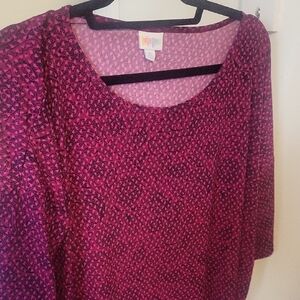 Lularoe Purple Patterned Top Ptp 27"